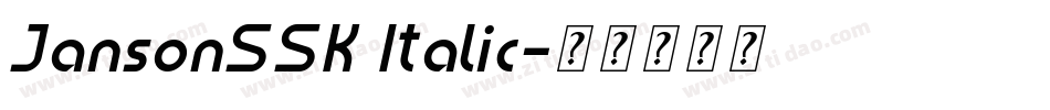 JansonSSK Italic字体转换